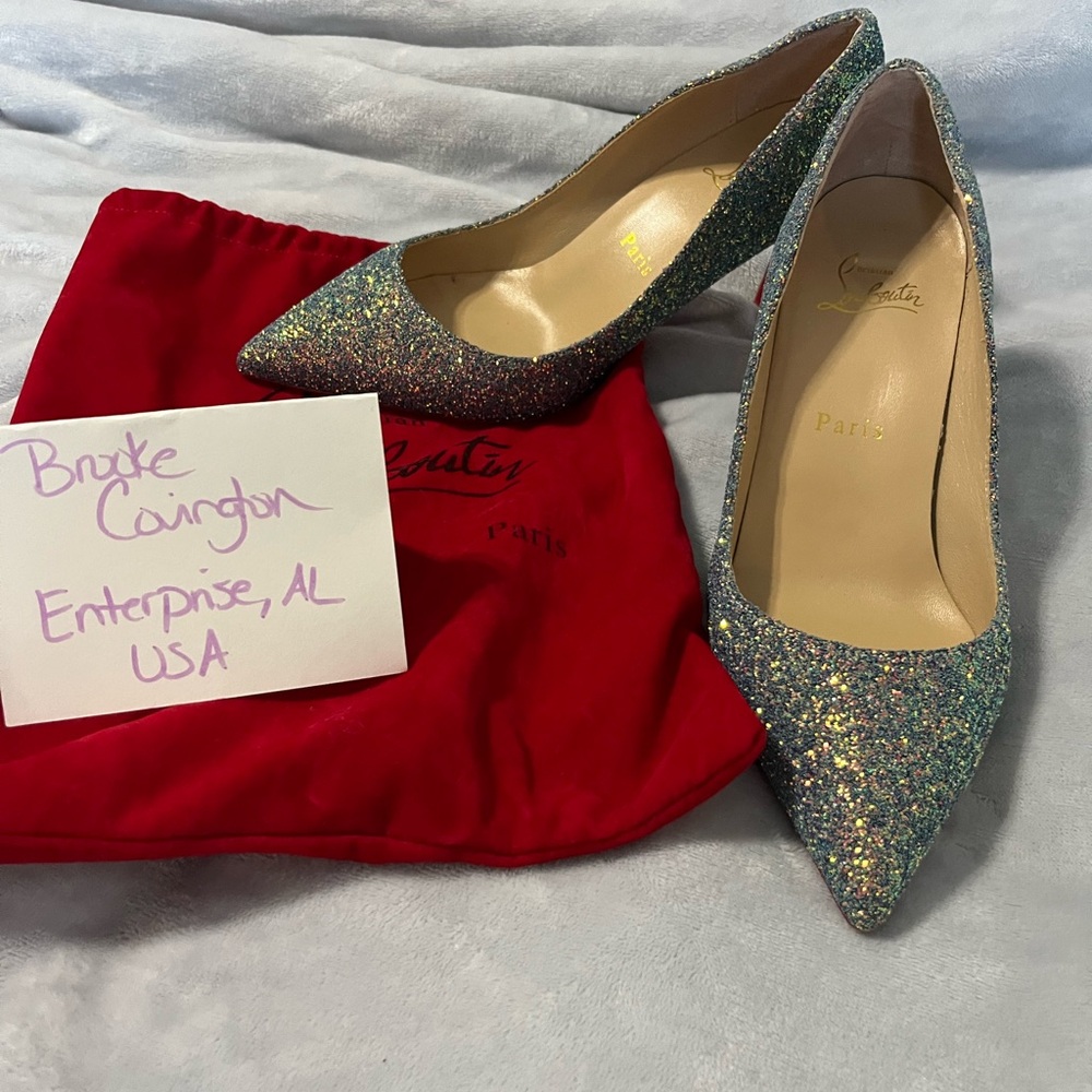 Christian Louboutin heels glitter